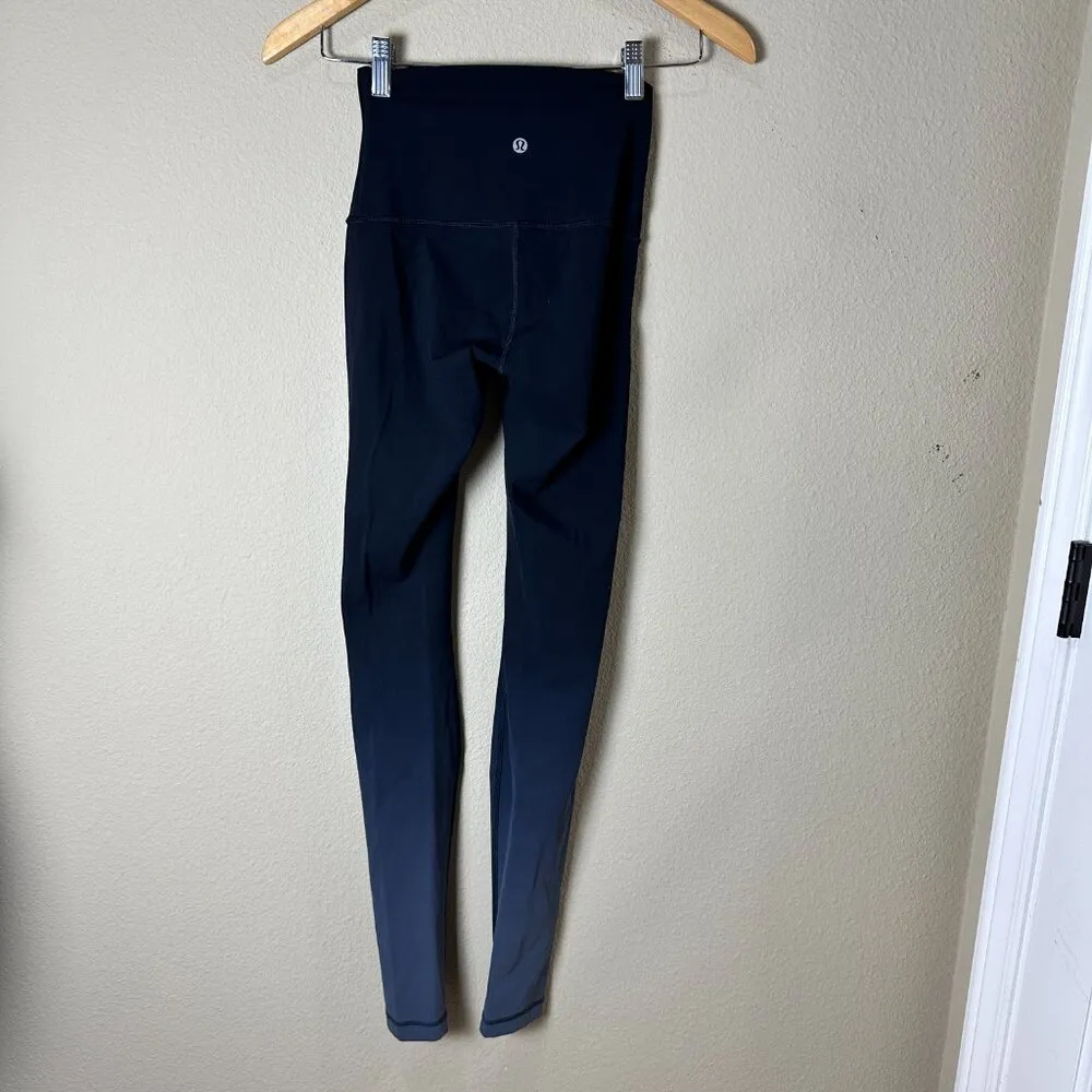 LULULEMON Ombre Black to grey High Waist Leggings Size 2 - Image 7