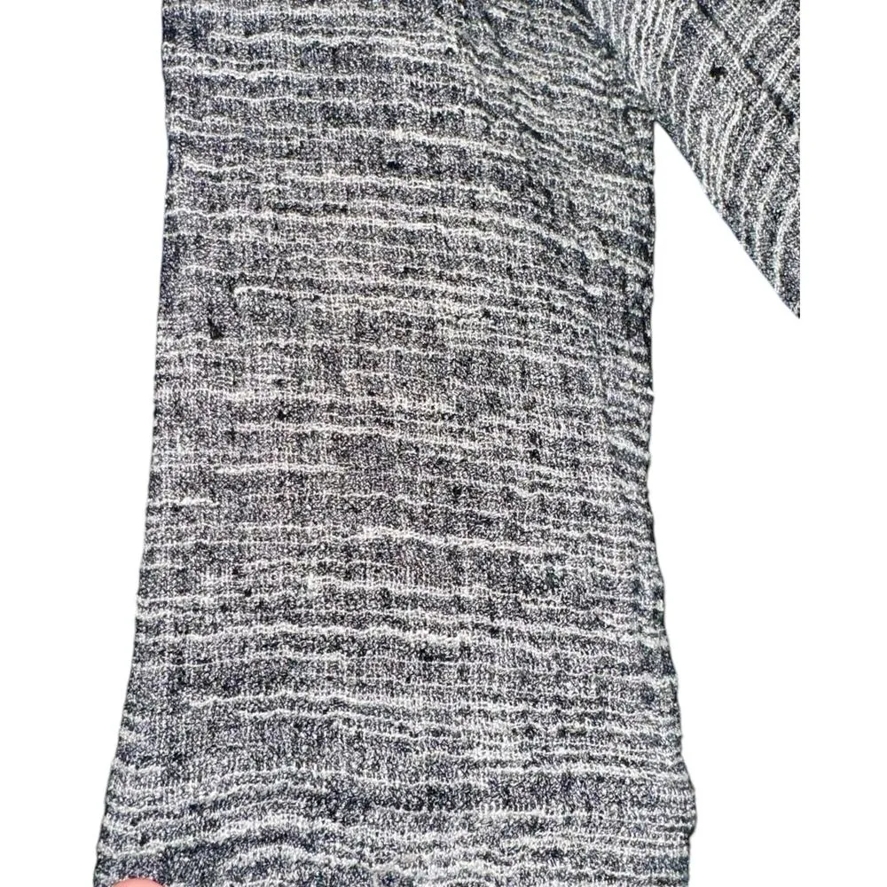 Eileen Fisher Linen Blend Silk Trim Longline Open Cardigan Womens PETITE Medium - Image 3