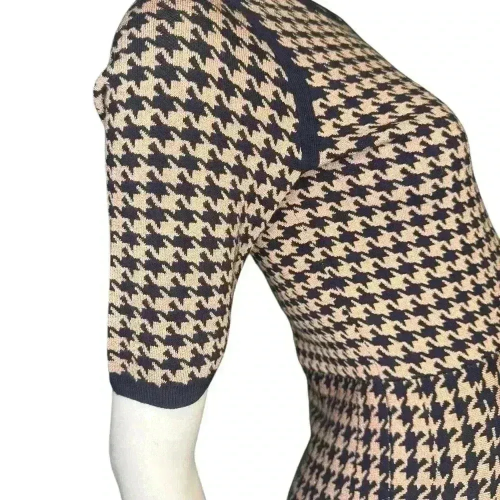 Ann Taylor Houndstooth Flare Dress Stretch Holiday Shimmer Size XS.  #311 - Image 7