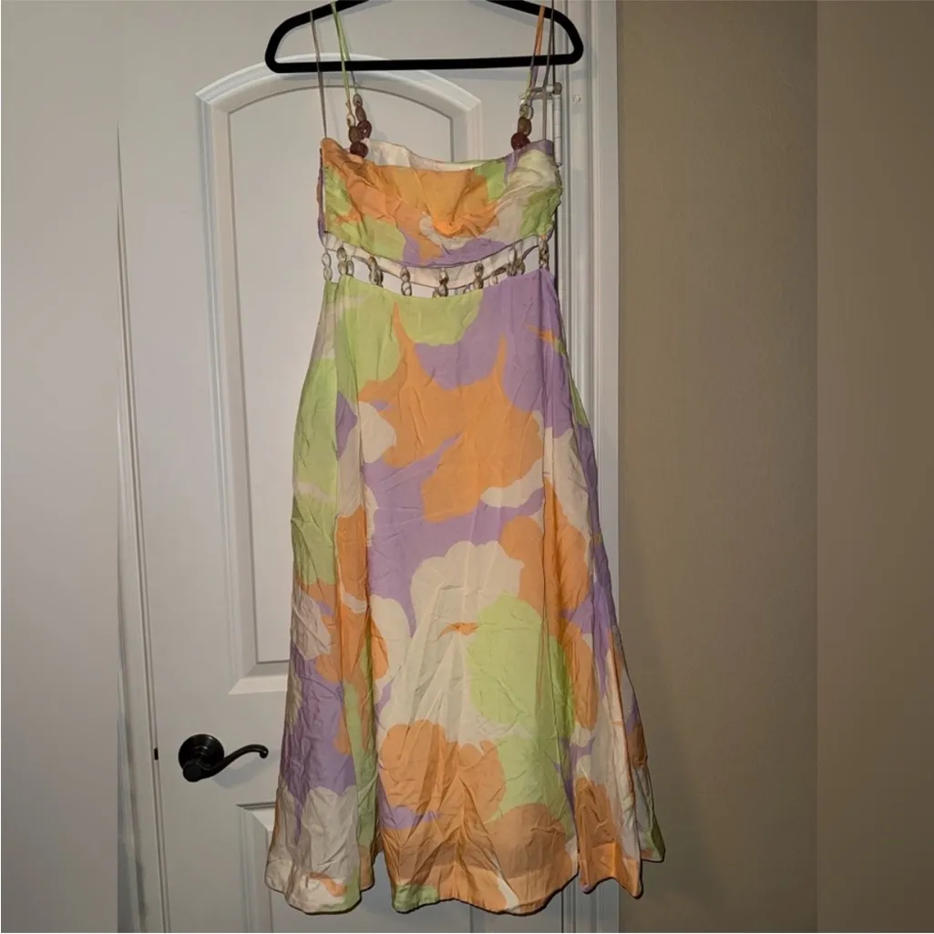 Amur Georgie Beaded Waist Midi Dress size 8 - Image 8