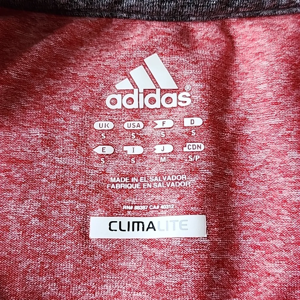 Adidas Climalite Heathered Red Long Sleeve Top - Image 6