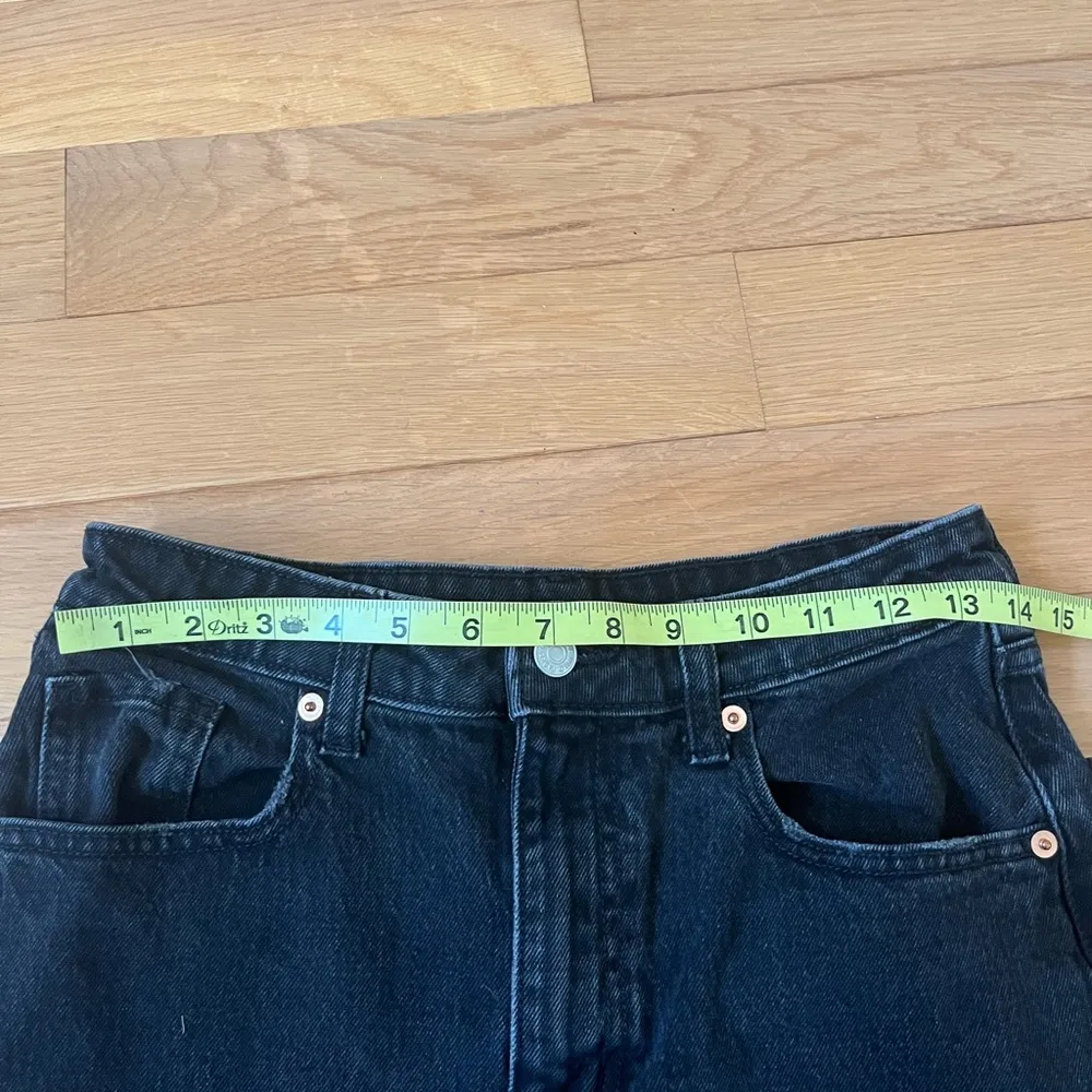 Wild Fable Black Distressed Baggy High Rise Jean Womens Size 4/27 - Image 4