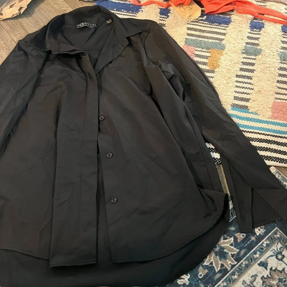 Bagatelle  medium black button down - Image 3