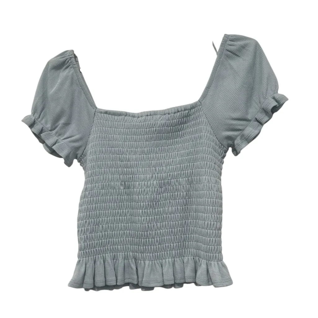 Good Luck Gem Sky Blue Smocked Blouse - Image 4