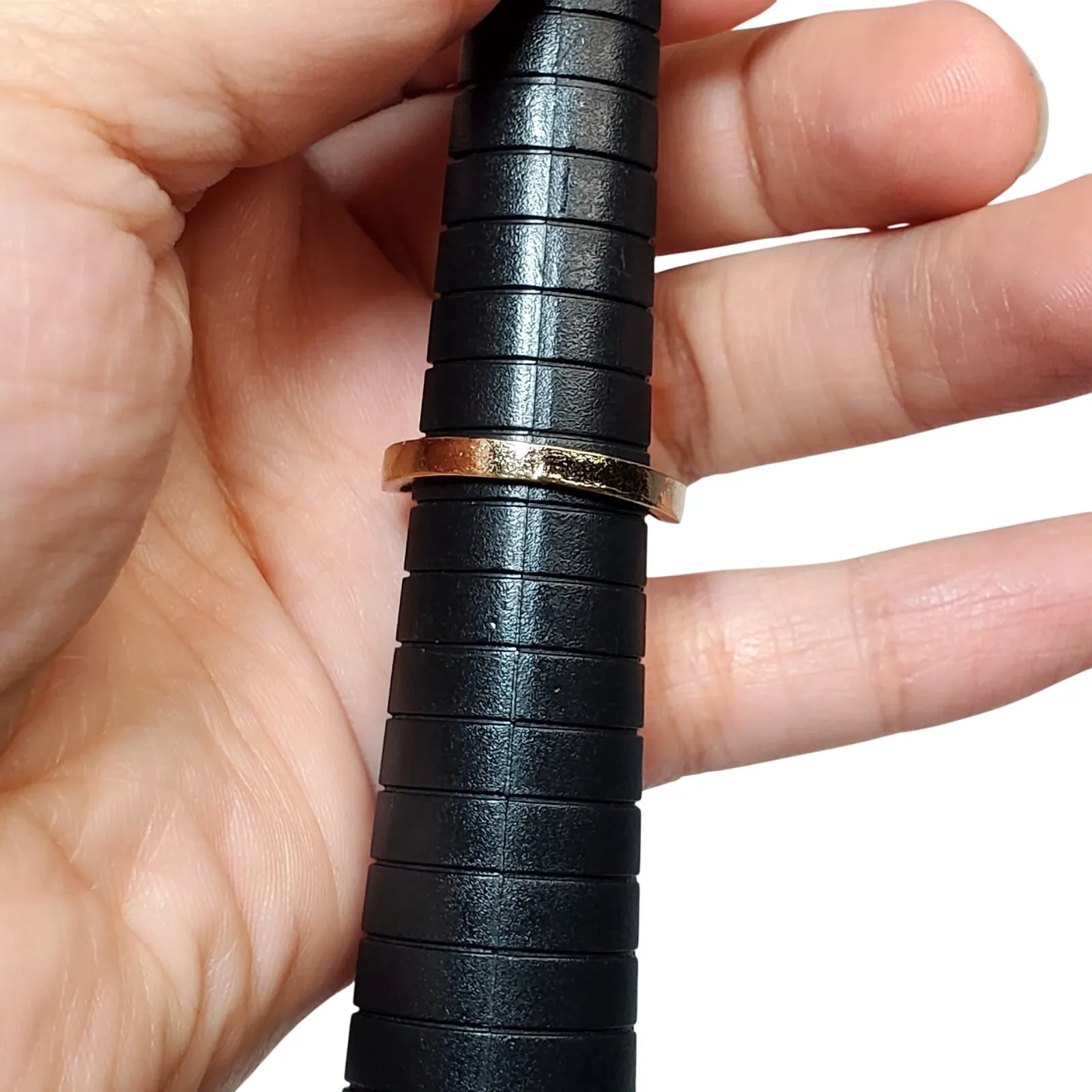 Copper Tone Unsigned Ring Sz 7 Minimalist Basic Orange - Image 5