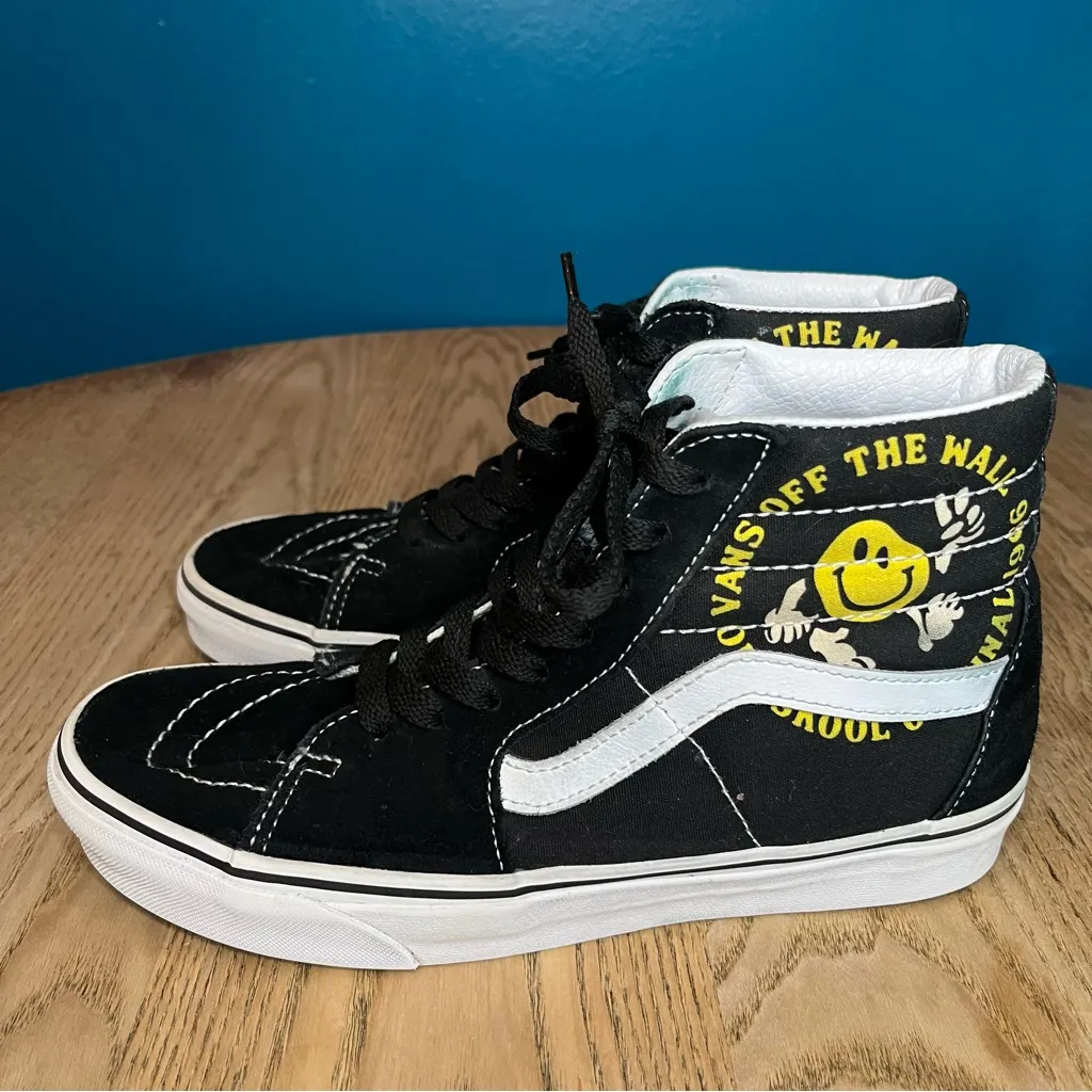 Vans Sk8-Hi Off The Wall Better Day Sneakers Smiley Face Black Unisex M7 / W8.5 - Image 4