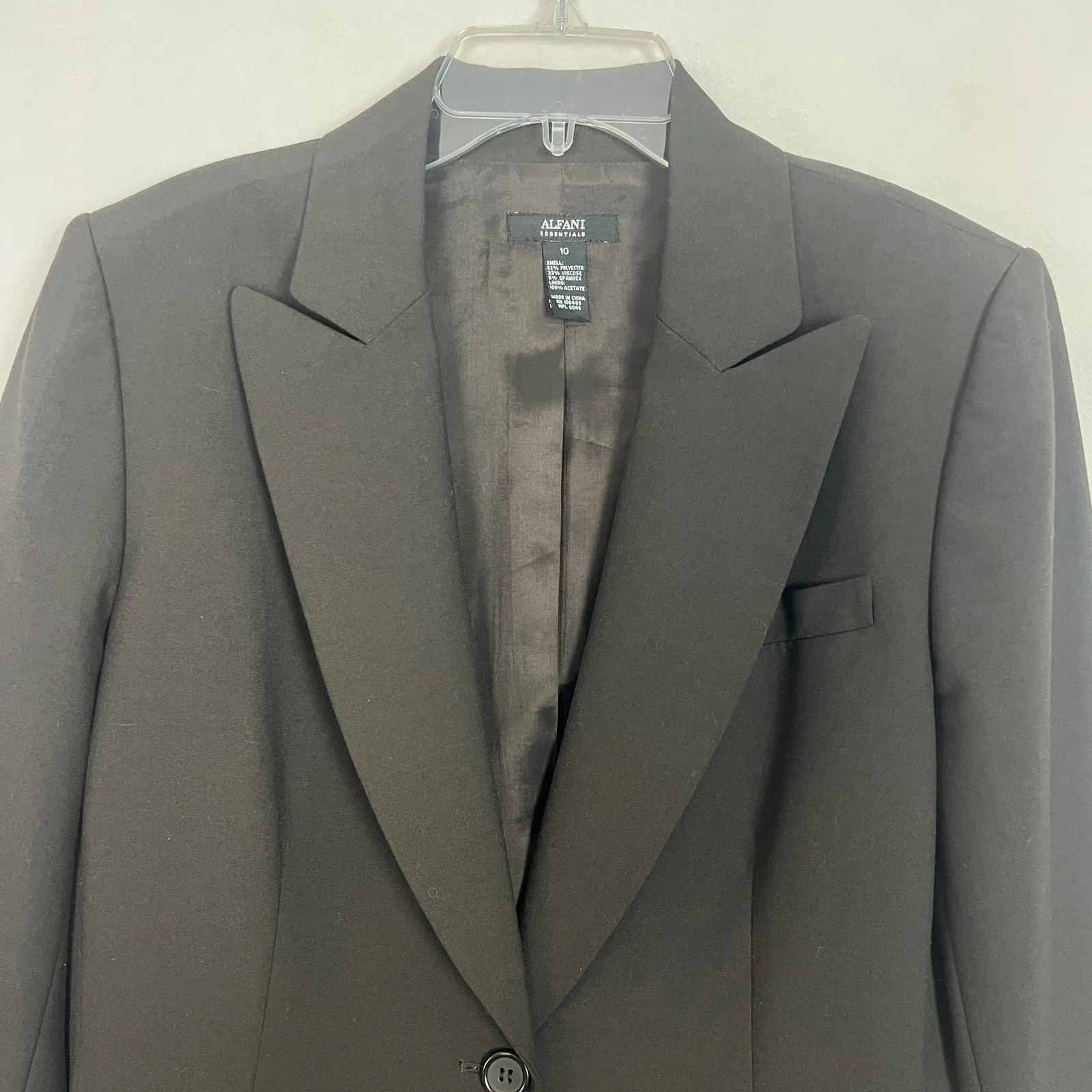 Alfani Women's Button Front Brown Blazer Jacket Size 10 - Image 3