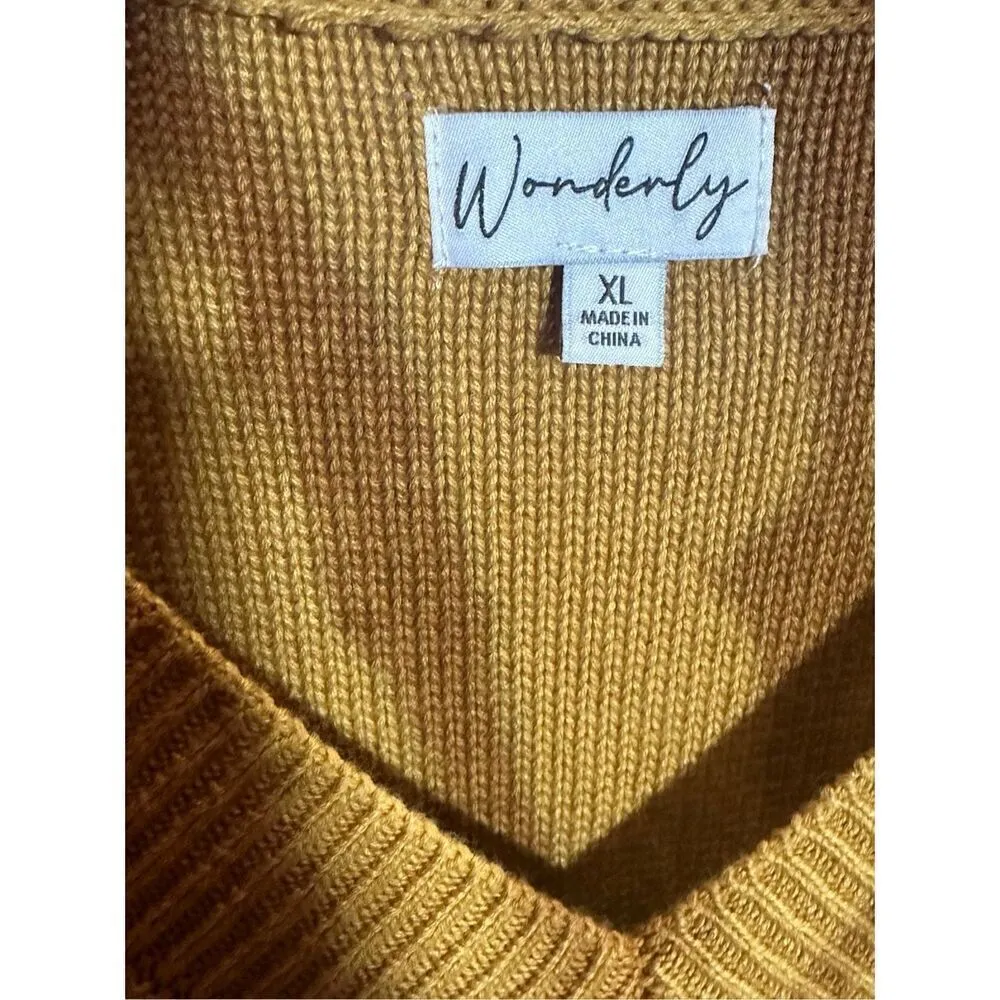 Wonderly womens rust orange brown tie dye relaxed fit sweater sz 1X - Image 3