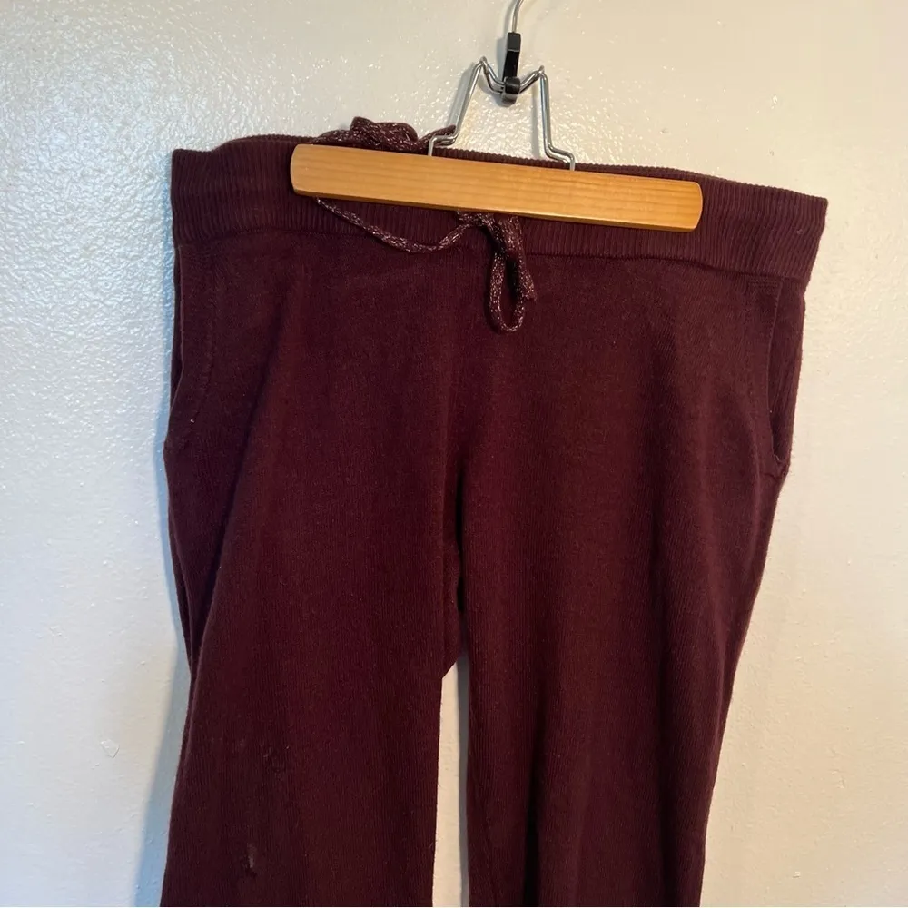 Soho New York & Co Street Cozy Sweater Joggers Burgundy Purple Size M - Image 3