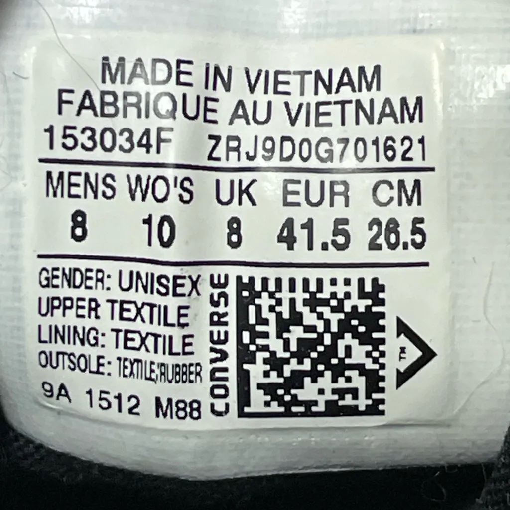 Converse All Star Chuck Taylor Women's Size 10 Shoes Gray White Low Top Sneakers - Image 9