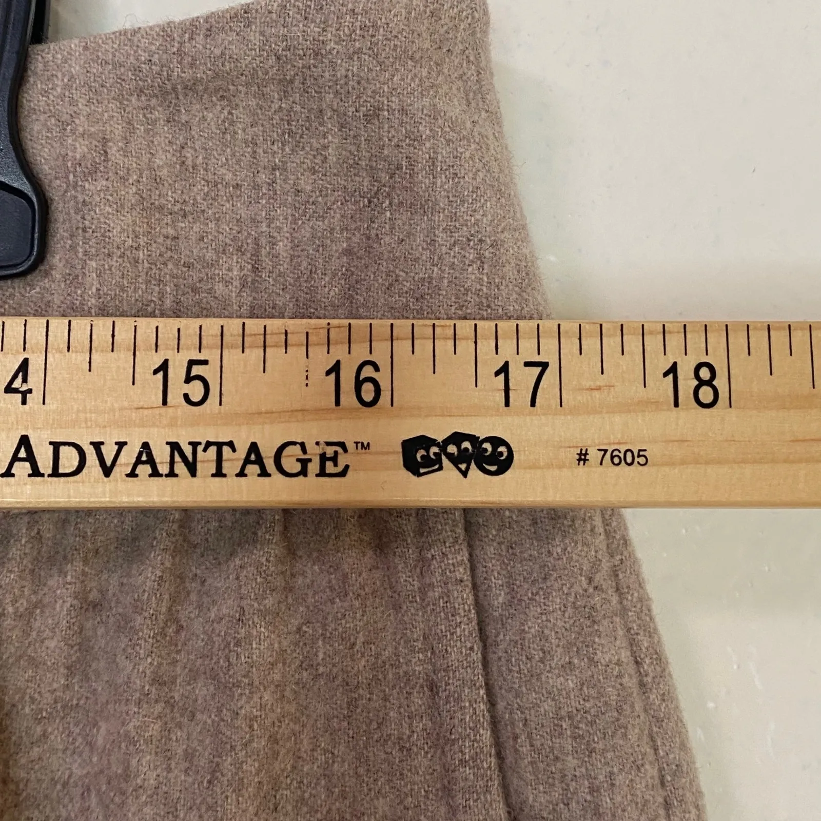 GAP Women Tan Tweed Preppy Academia Pleated A Line Mini Skirt Size 4 Wool Blend - Image 7