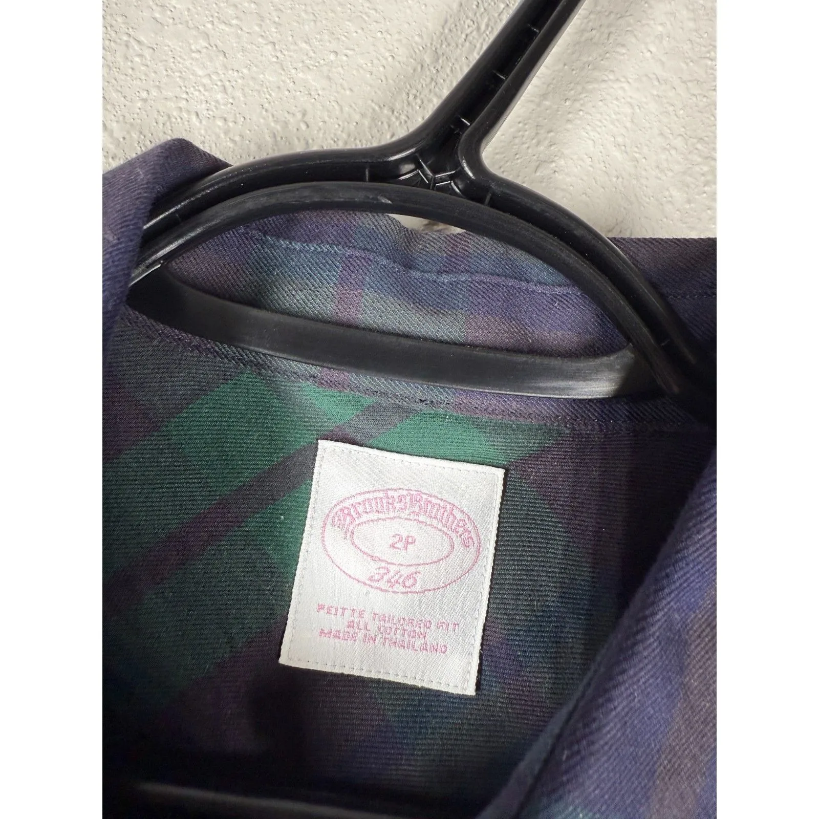 Brooks Brothers Blue Green Plaid Dress Sz 2p Dark Academia Preppy Schoolgirl - Image 6