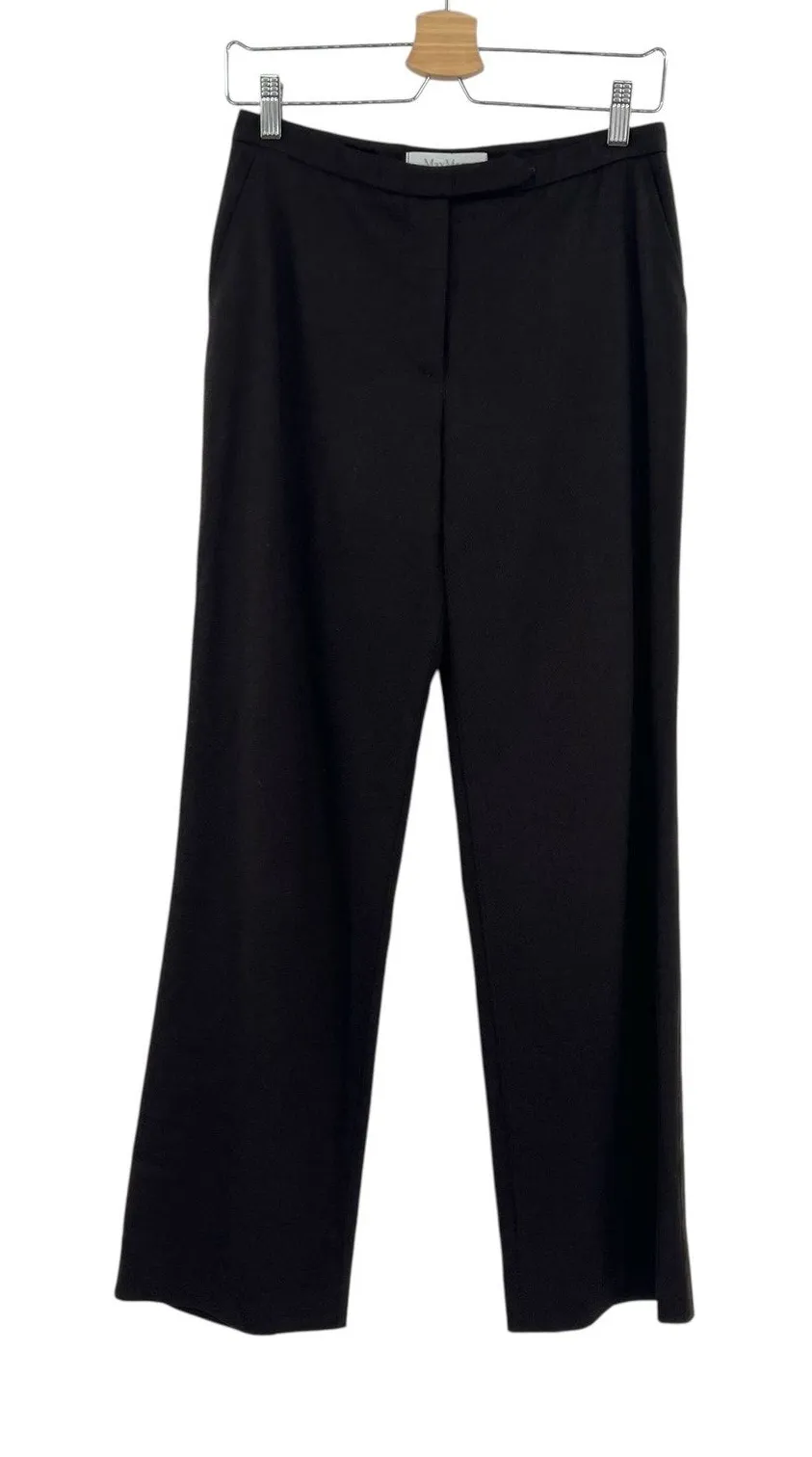 MaxMara Trouser Dress Pants Wool Back Zip Pockets Brown Size US 4 - Image 1