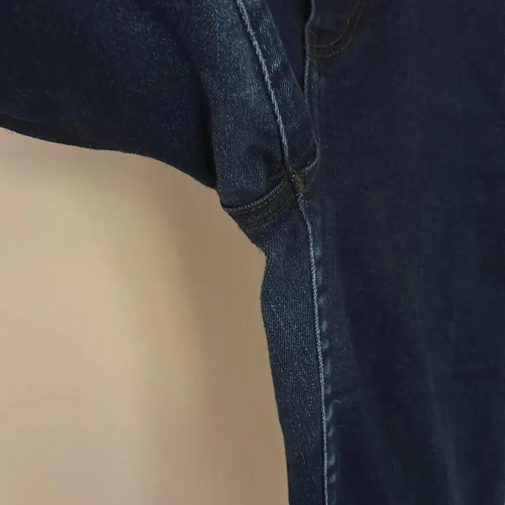 Uniqlo Jeans Heattech Cotton Blend Skinny Jeans Dark Wash Minimal Basic - Image 4