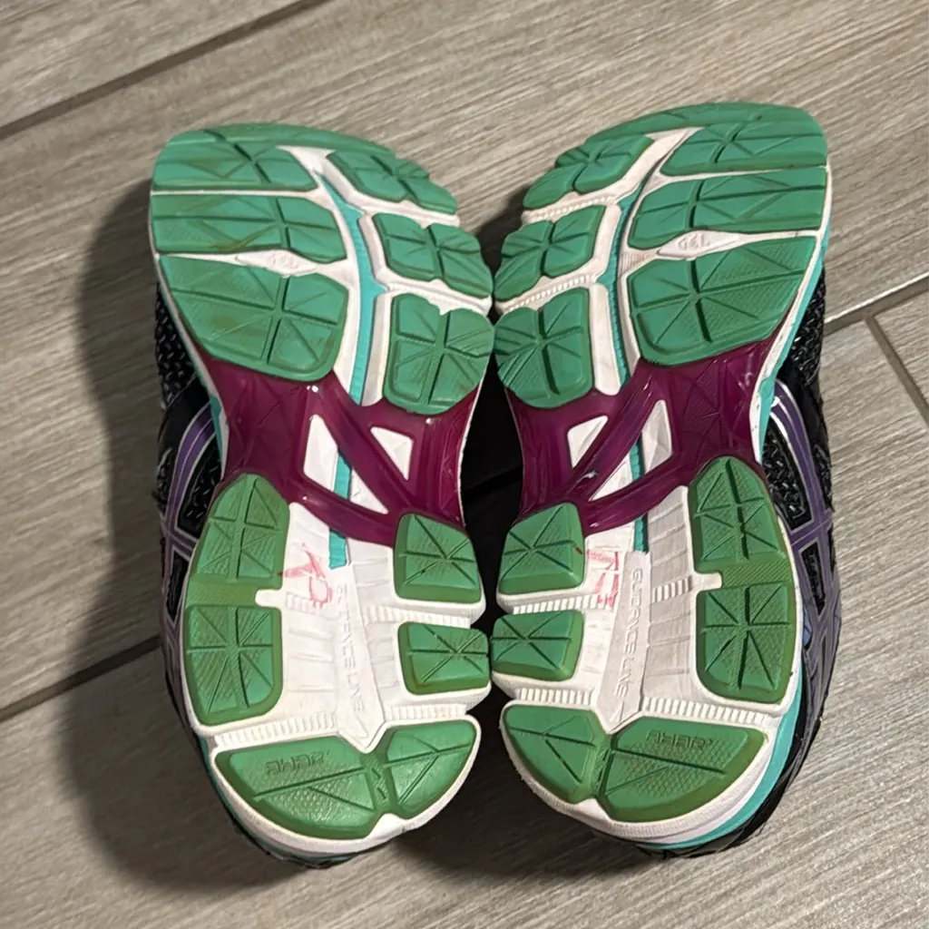 ASICS GT-2000 3‎ Women's Running Shoes Black Teal Purple T550N Size 9 - Image 9