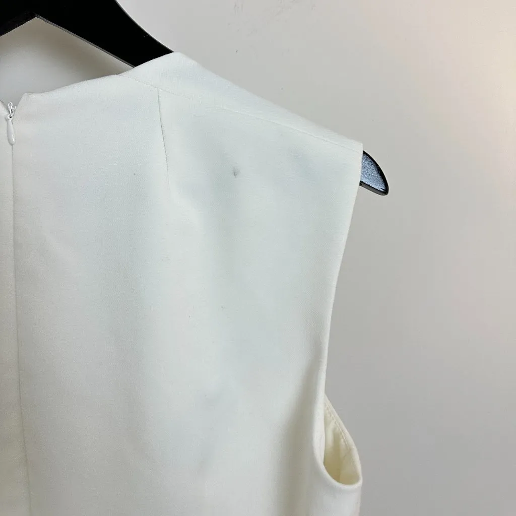 FRENCH CONNECTION Ruth Whisper A-Line Dress in Summer White Size US 12 - Image 10