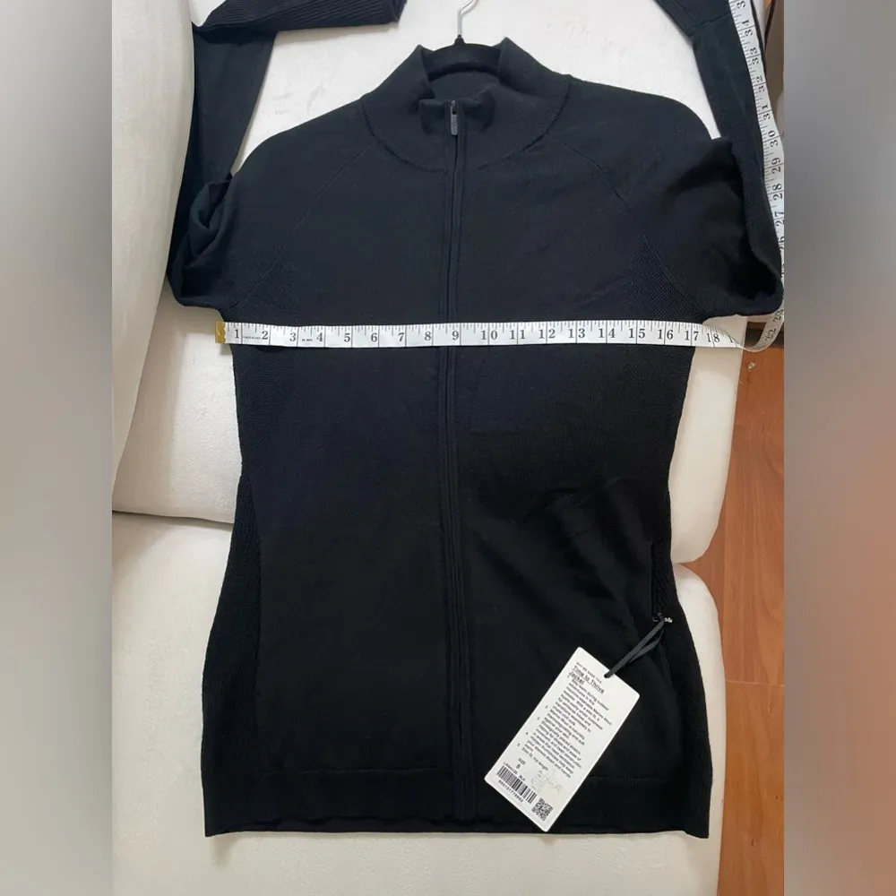 NWT Lululemon Time To Thrive Sweater Jacket in Black Size 8 - Image 7