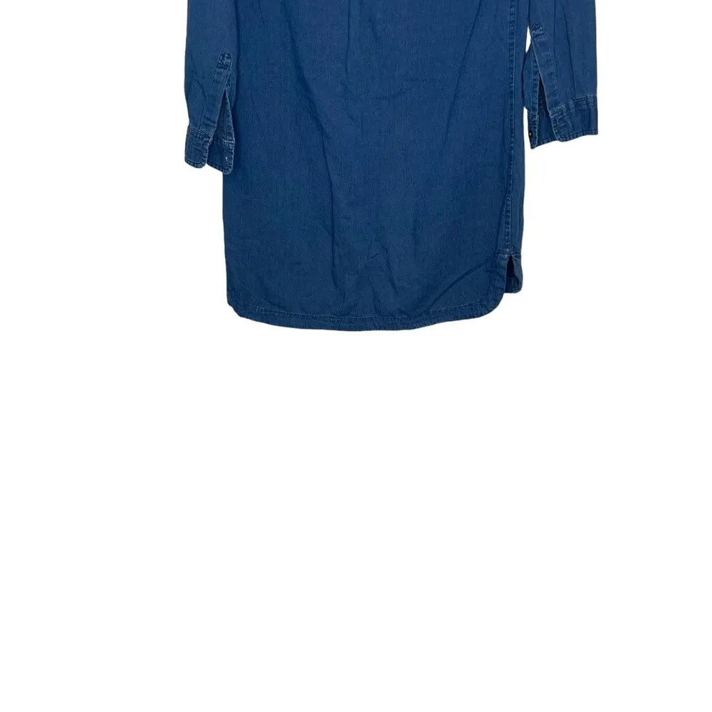 Old Navy Women's Shirtdress Chambray Collared Button Up Pullover Long Sleeved XS - Image 10