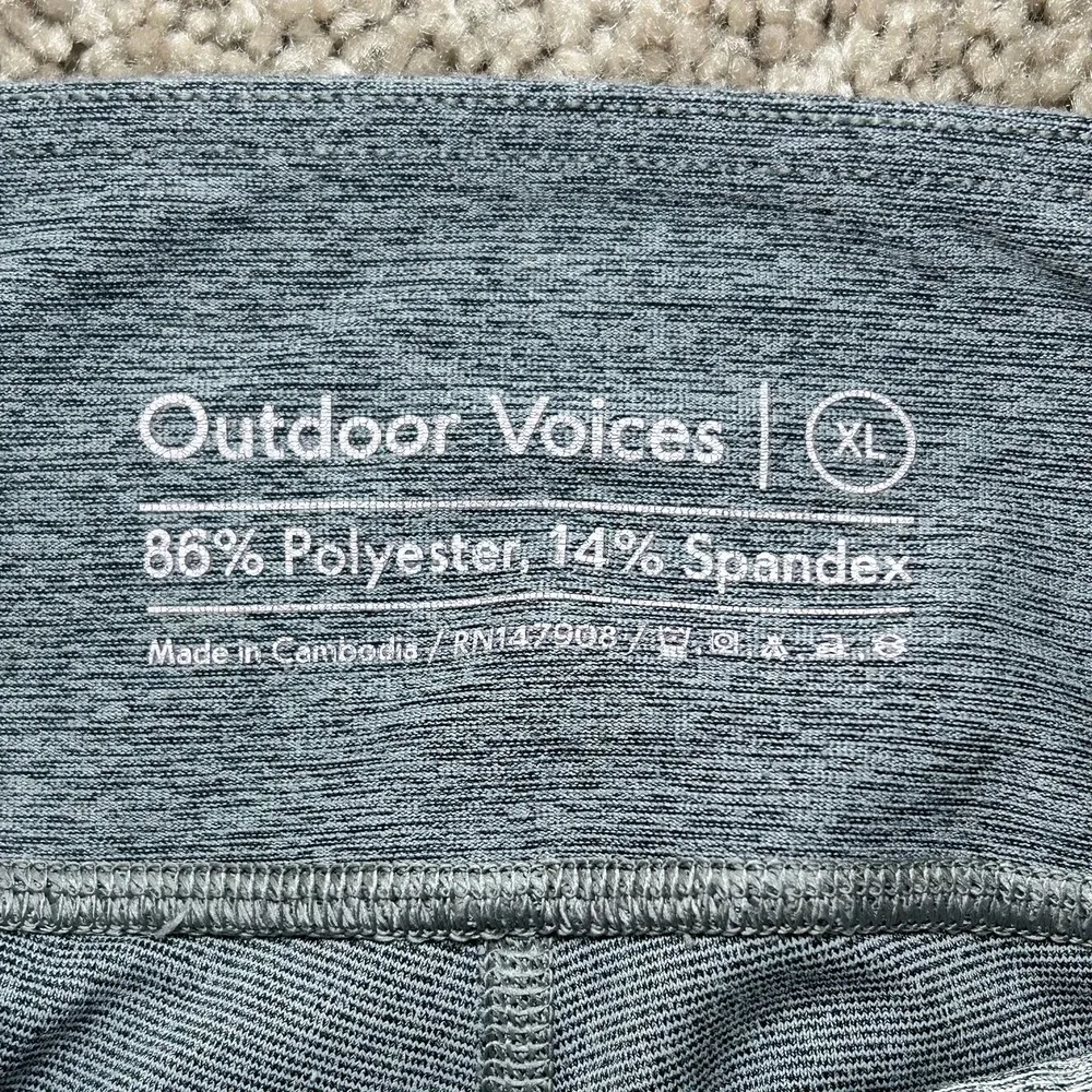 Outdoor Voices Leggings Tri-Tone Colorblock Gray White Warm Up Women's XL - Image 7