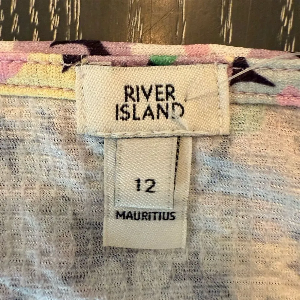 River Island Women's Floral Midi Dress Size 8 Multicolor Casual Spring NWOT - Image 8