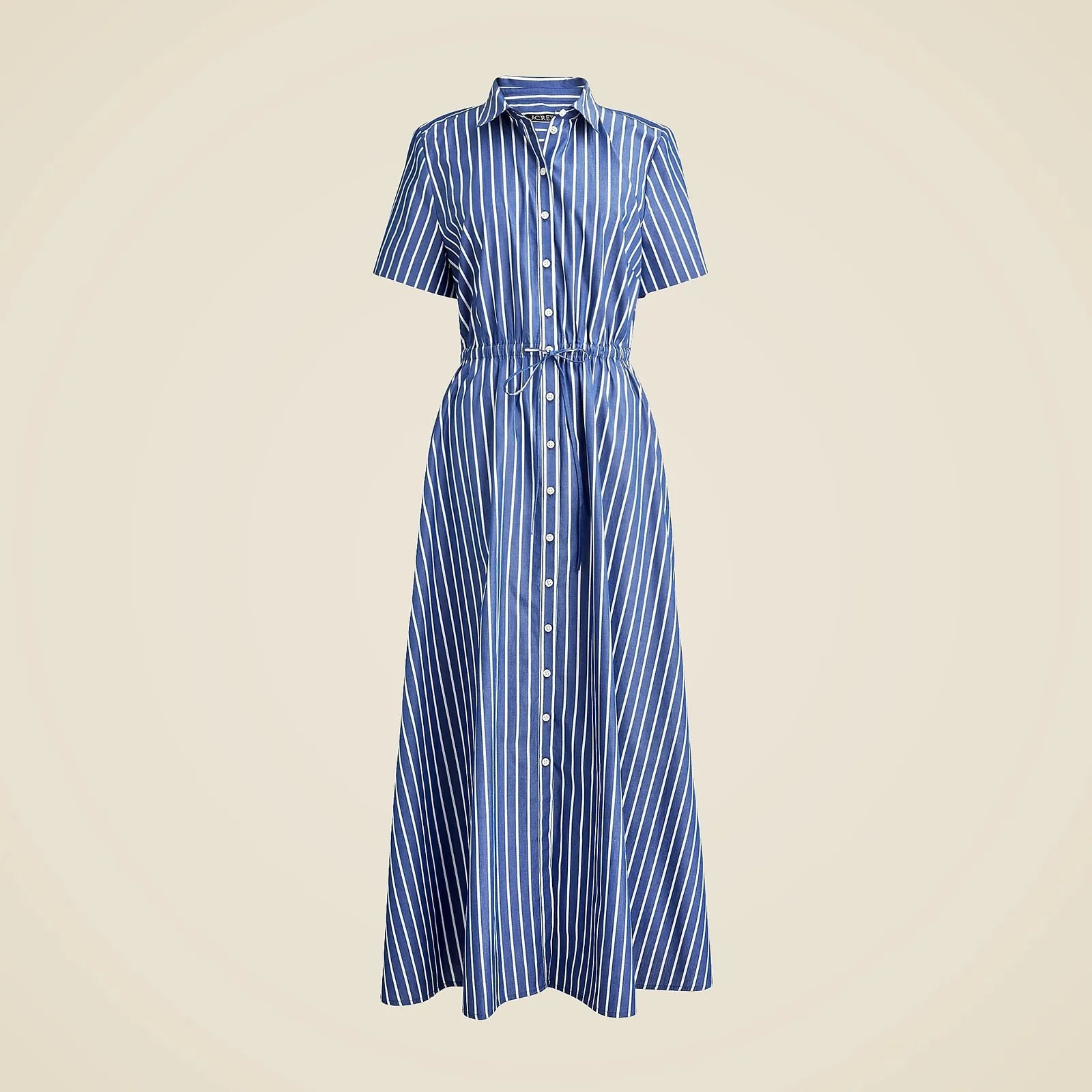 J.Crew Cerise shirt-dress Blue striped poplin Size 2 NWT Preppy Coastal Resort - Image 3