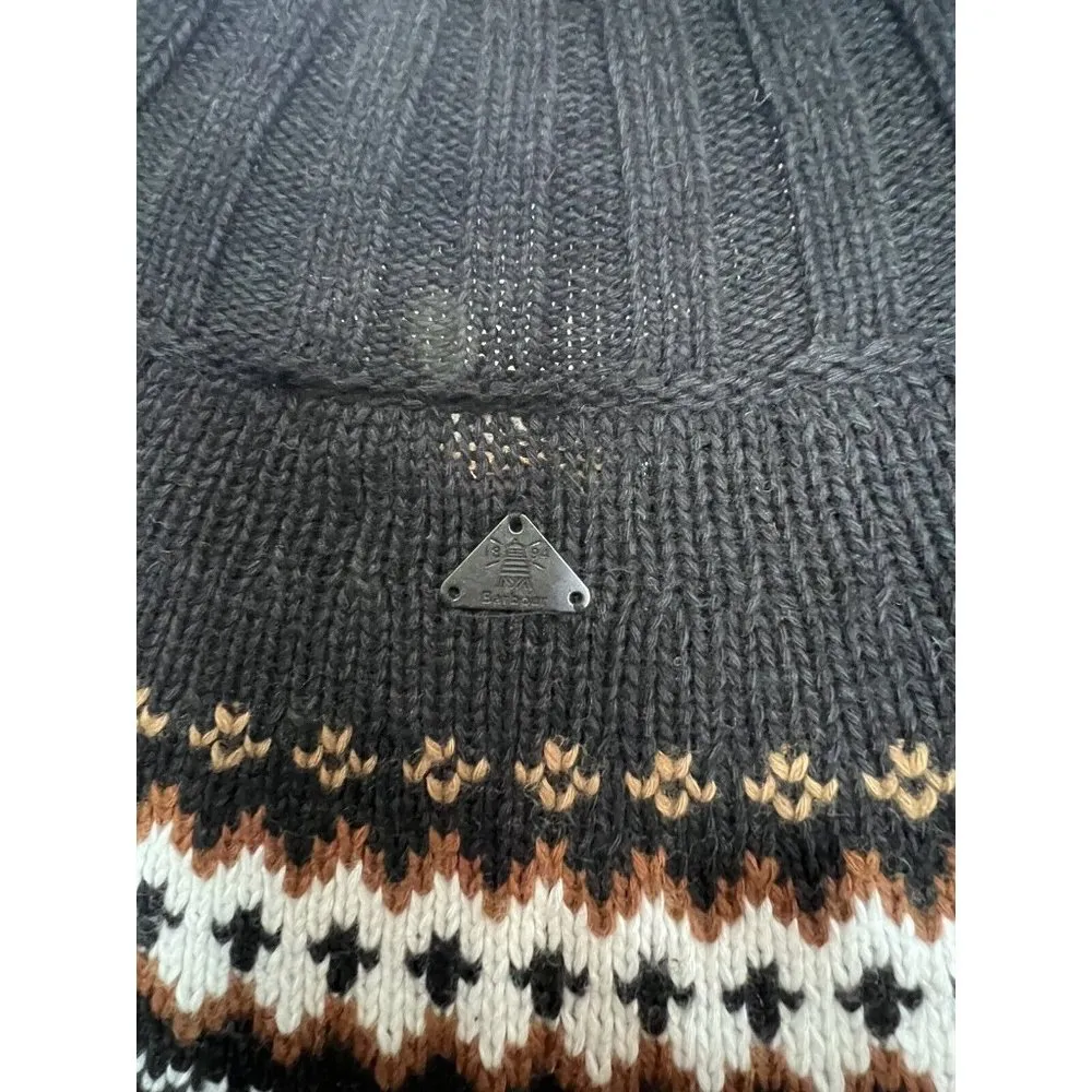 New Barbour‎ Kingsbury Knitted Sweater Dress Black Reindeer Size 10 Midi - Image 5