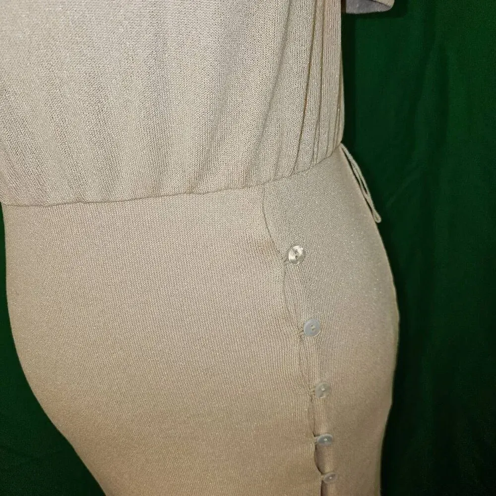 NWT Lovers + Friends Womens Tan Eden Midi Dress Small‎  NO BELT - Image 4