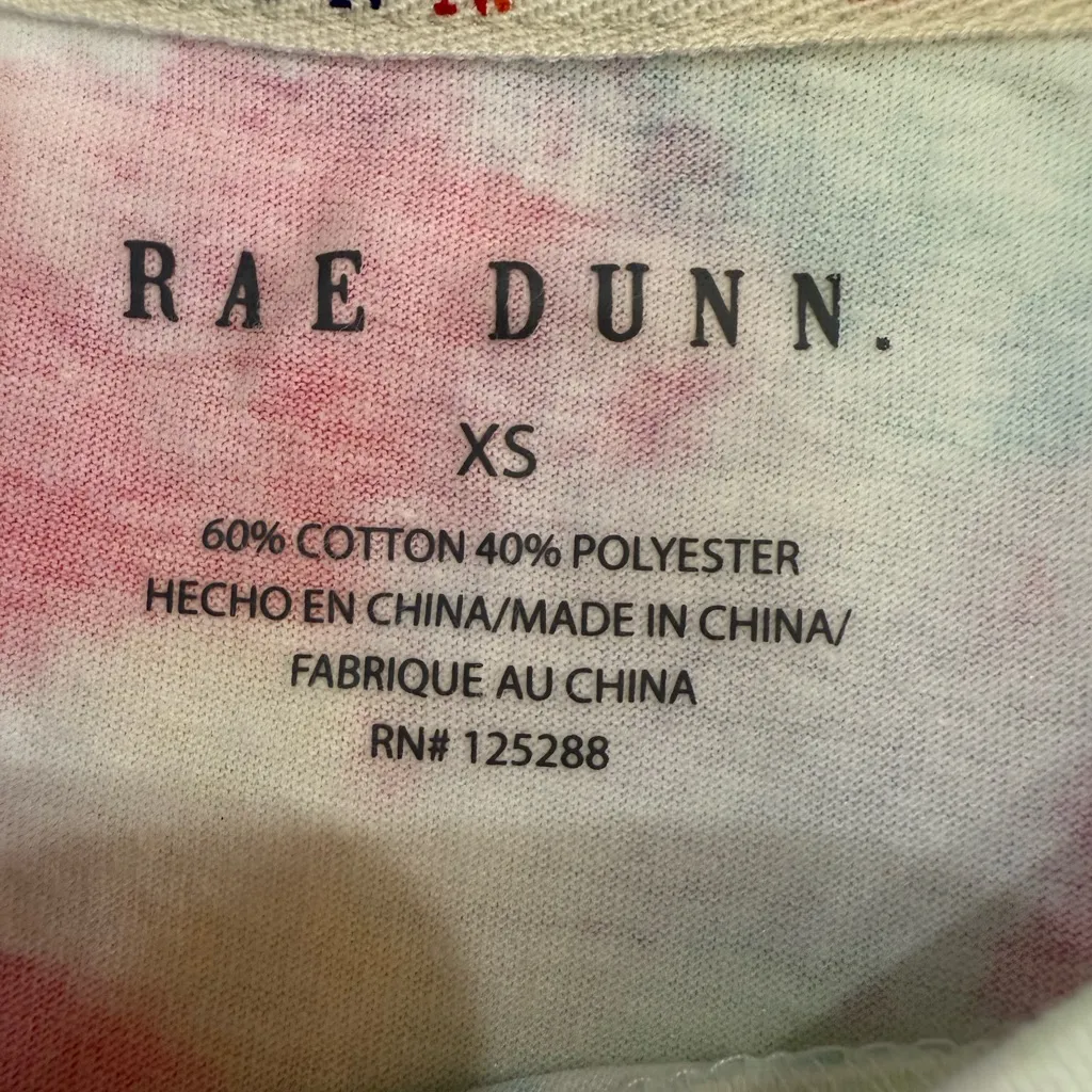 Rae Dunn Pastel Tie-Dye Love All Ways Top Tank XS - Image 4