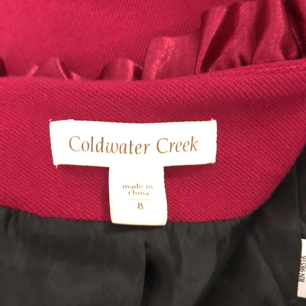 Coldwater Creek Ruffle Front Button Detail Jacket 8 EUC - Image 5