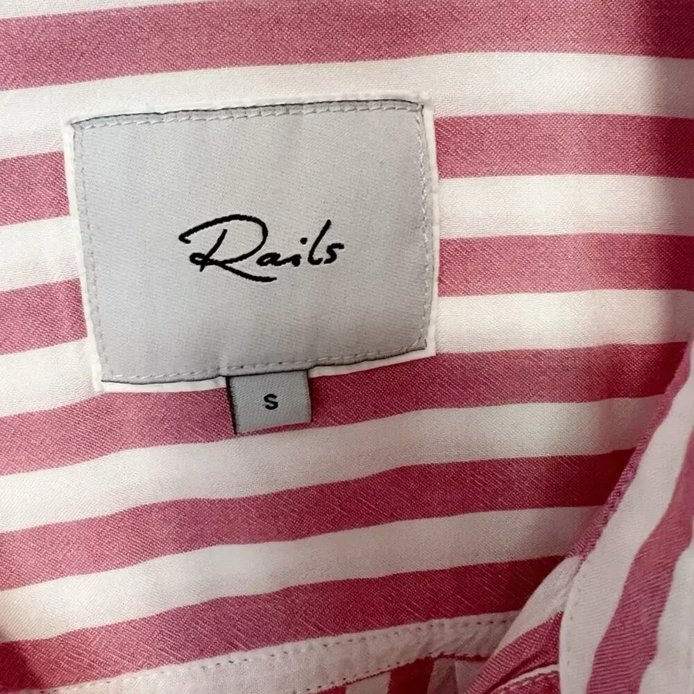 RAILS Val Top in Garnet White Stripe‎ Front Tie - Image 5