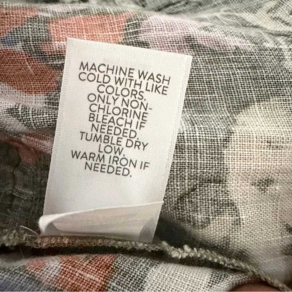 NWT J. Jill Love Linen Size XL Fresh Bloom Caraway Dress Floral Sage Pastel Green - Image 14