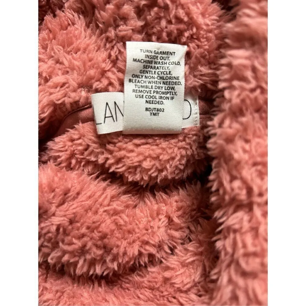 Planet Gold Juniors' Fleece Cowlneck Sweatshirt Pink Size XS - Image 6