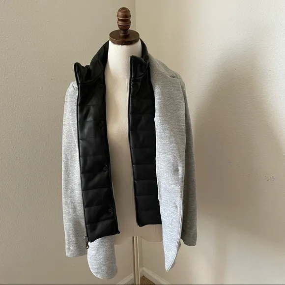 EUC‎ Drew Gray Blazer with detachable Leather Dixie, M - Image 5