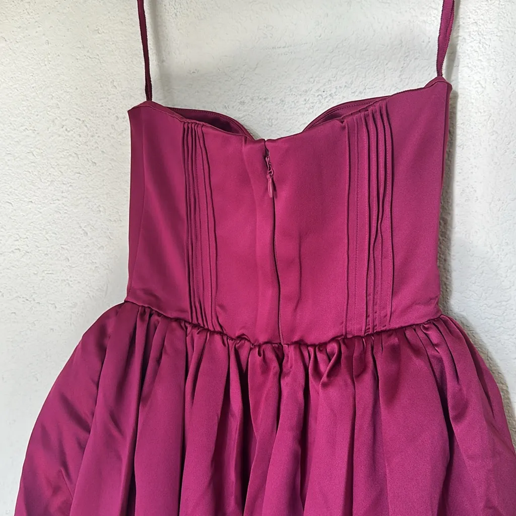 HOUSE OF CB 'Coco'‎ Burgundy Satin Tulle Midi Dress NWOT size XL - Image 11