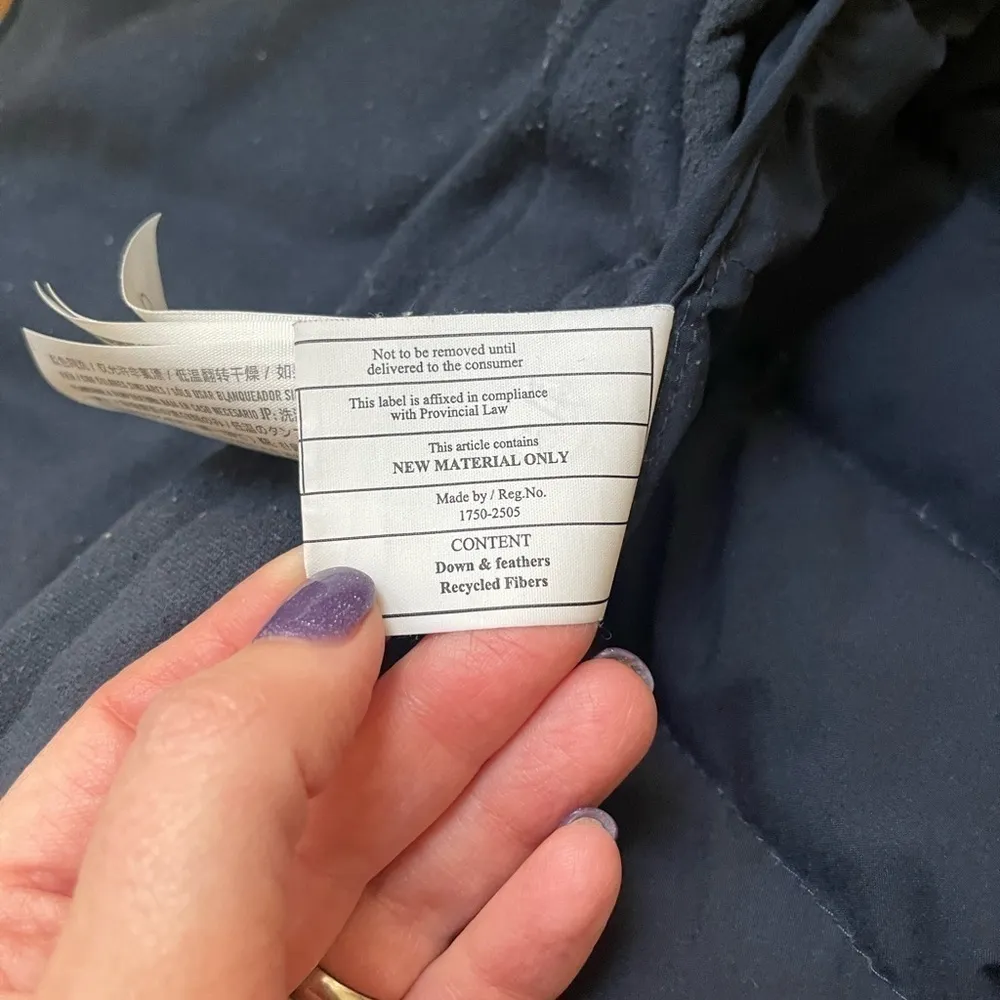 Abercrombie & Fitch Blue Down Puffer Coat Jacket Hooded Lightweight Stretch S - Image 6