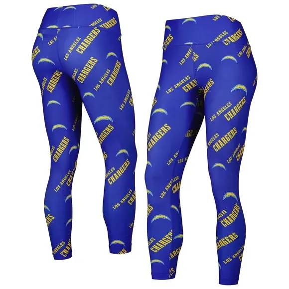 NWT  Team Apparel Women's Los Angeles Chargers Allover Print Leggings - L - Image 2