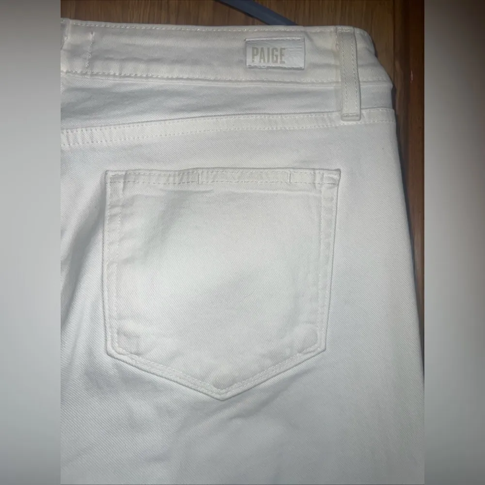 PAIGE Crisp White Cropped Jeans - Image 6