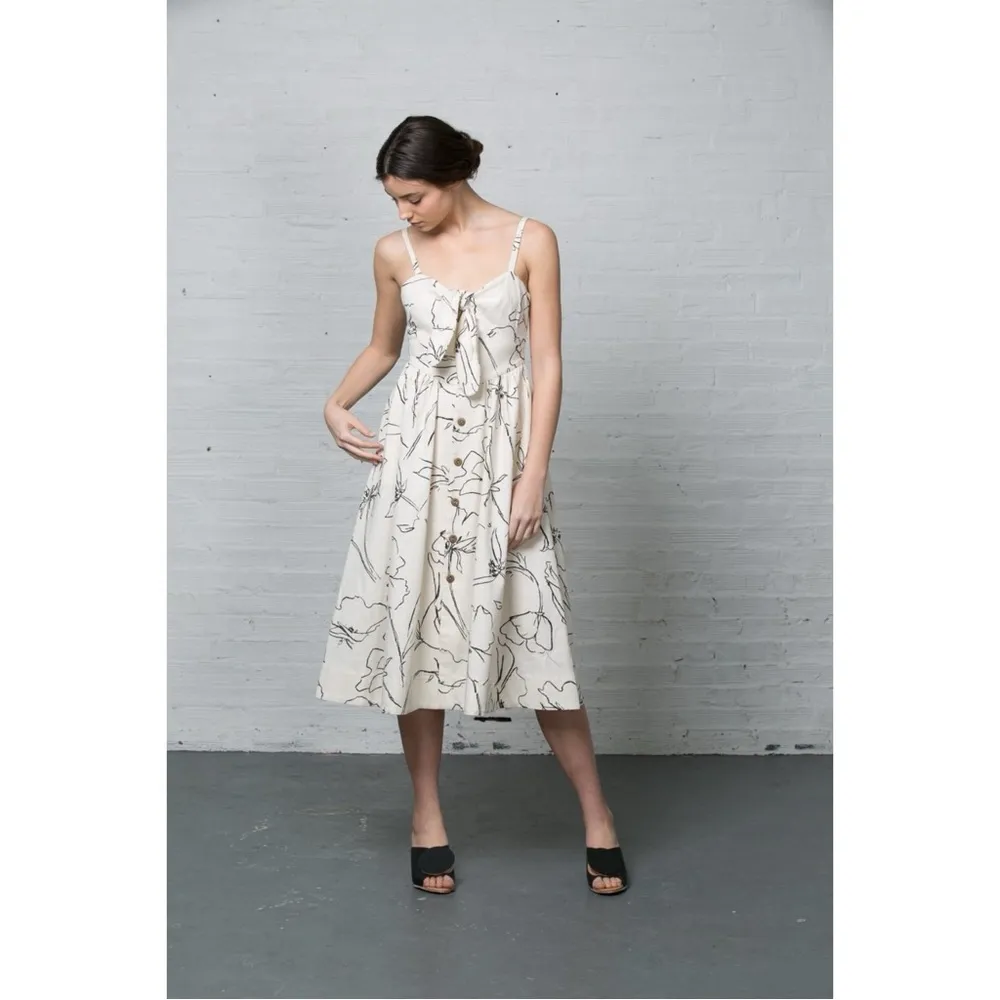 Anthropologie WHIT Loli Midi Dress in Wildflower Study Sundress Artisan - Image 5