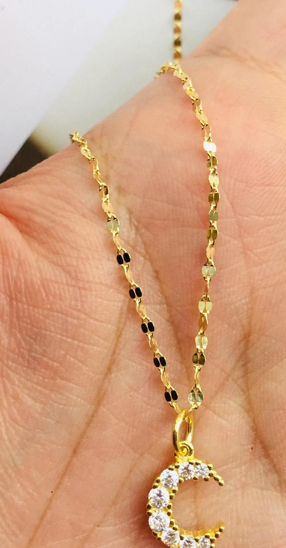 Moon Pendant/ Gold Over Sterling Silve Silver - Image 3