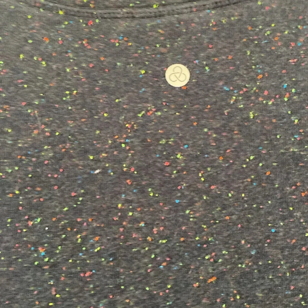 Zella Navy‎ Highlighter Neon Confetti Splatter Sweatshirt Size Large Athleisure - Image 7