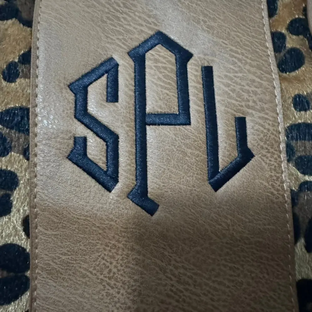 Marleylily Monogrammed 'SPL' Leopard Weekender in Brown​​​​ Brown - Image 2