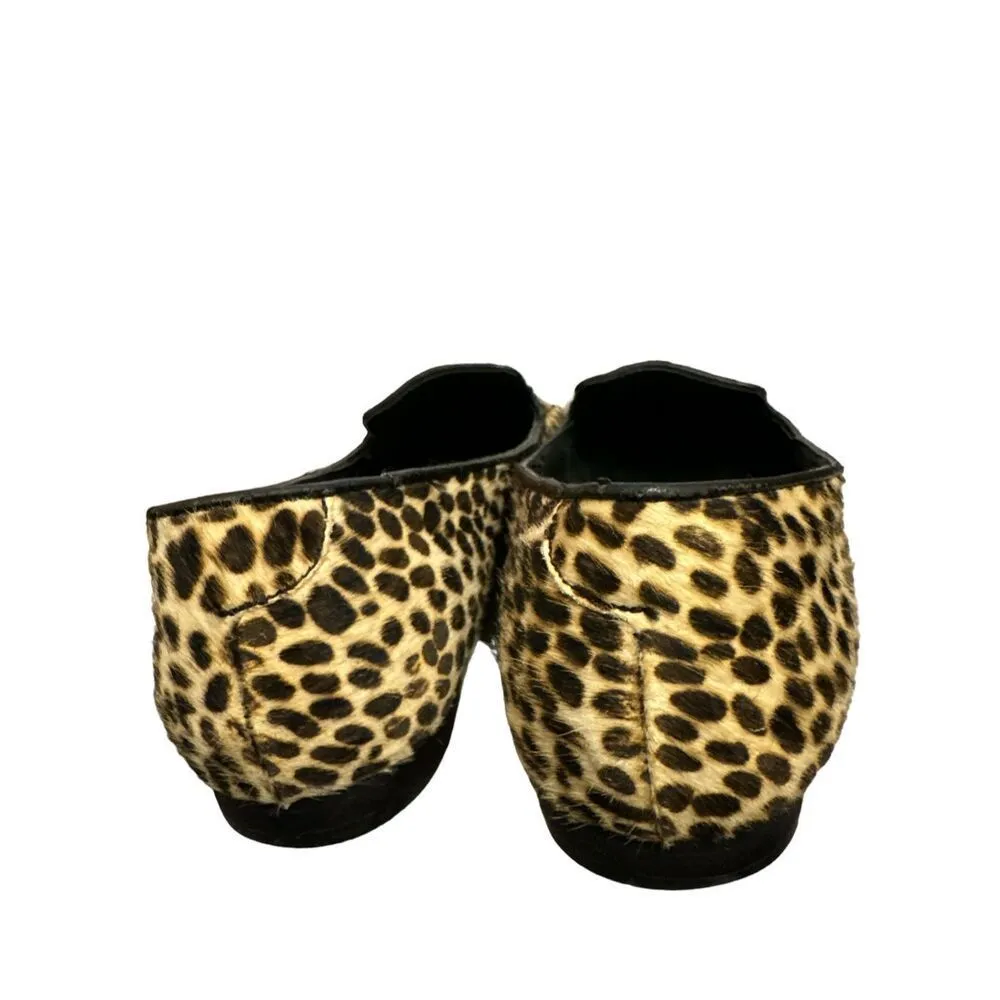 Steve Madden chai fur calf hair leather slip on loafer flats sz 8 women’s exotic - Image 4