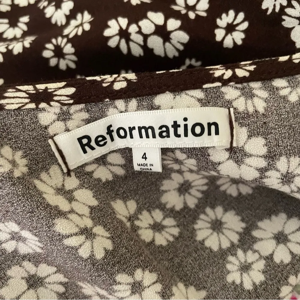 Locklan Floral Short Sleeve Button Front Midi Dress 4 - Image 4