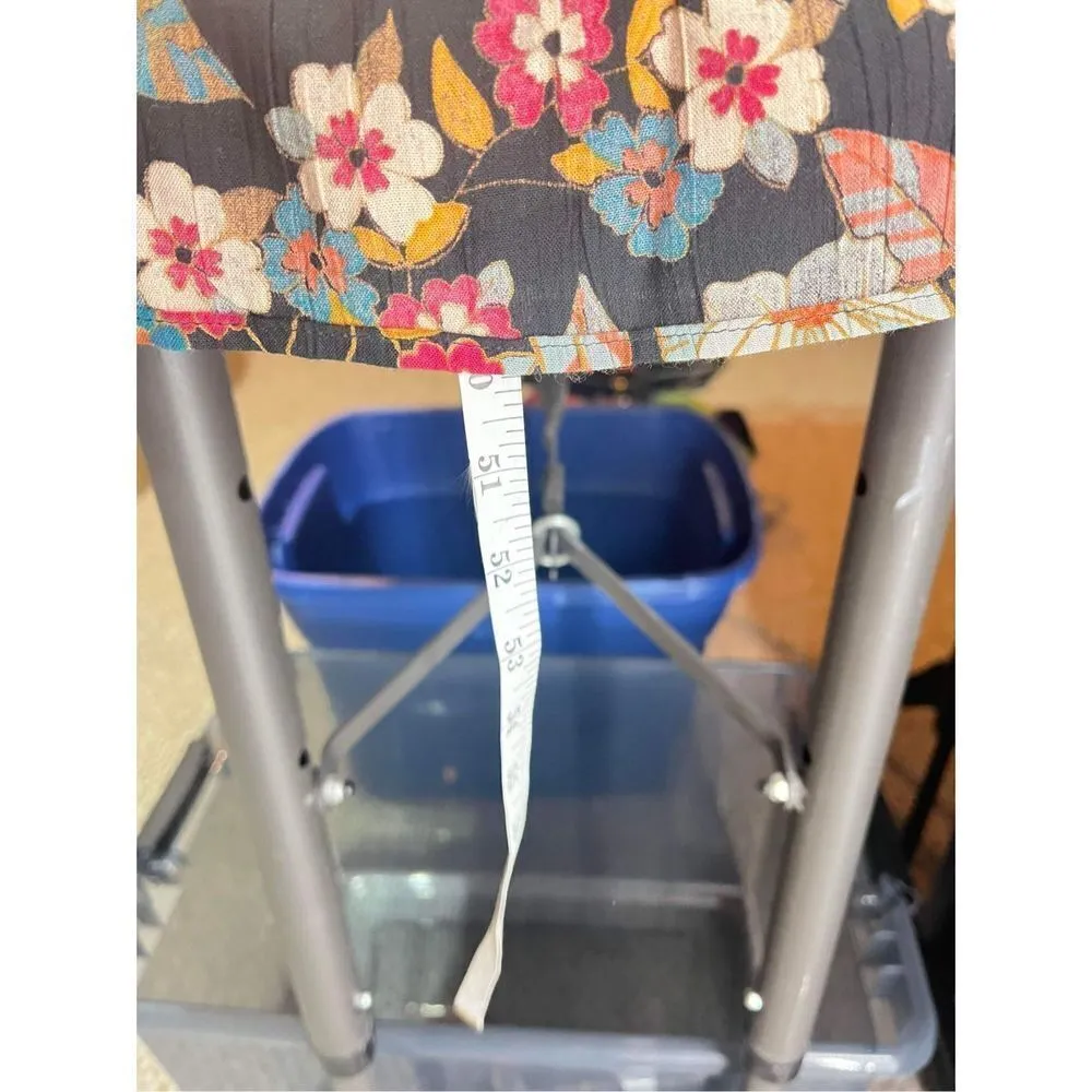 Angie Womens Floral Smocked Lace Up Back Maxi‎ Dress Small boho bohemian - Image 10