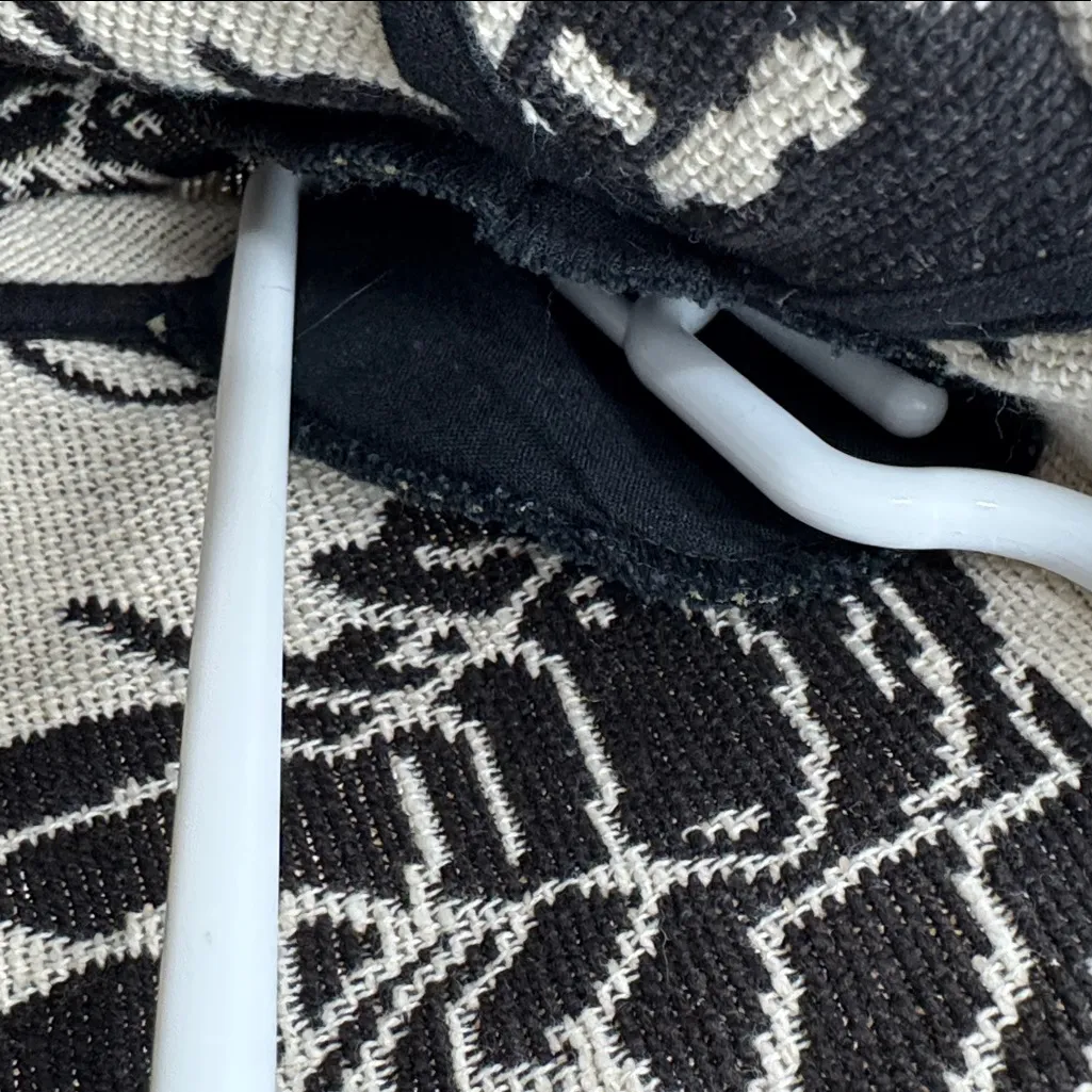 New Identity tapestry Black cream Safari Print blazer jacket M elephant neutral Size M - Image 10