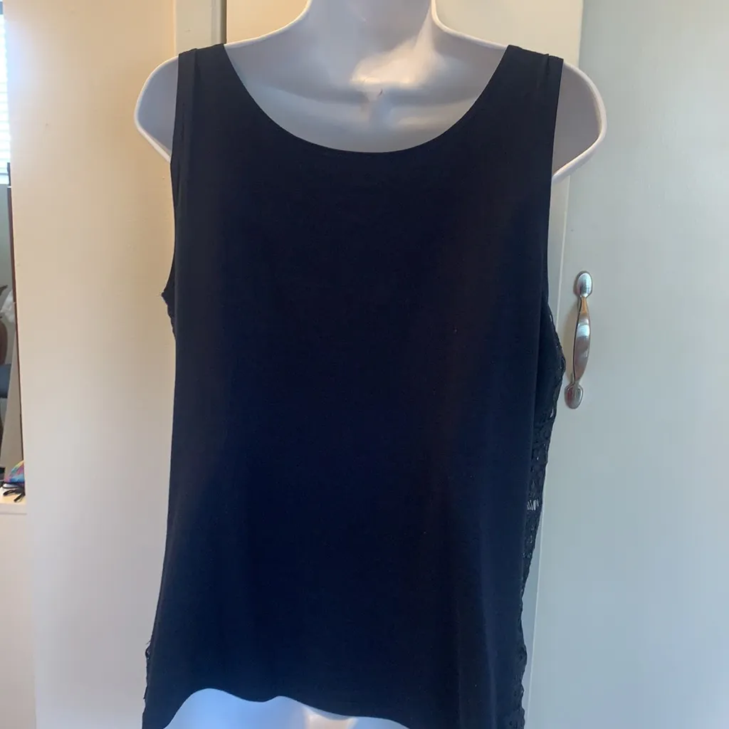 New Van Heusen lace top career wear size L Navy - Image 7