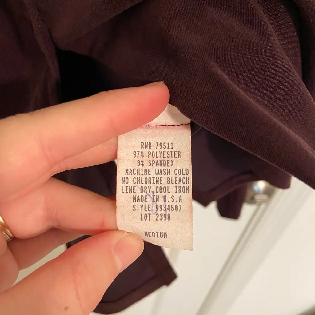 Vintage Wildlife Sportswear women’s deep purple‎ faux suede button down medium Purple - Image 6