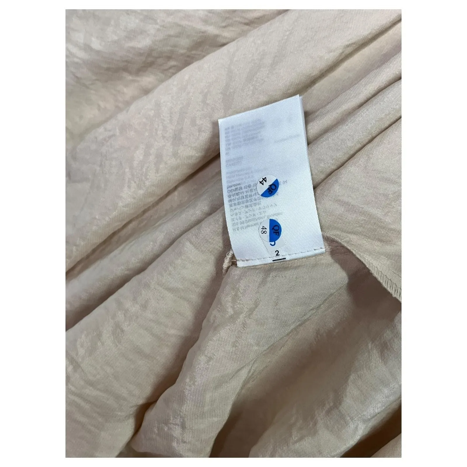 H And M Slip Dress Womens 0 Tan Champagne Satin Spaghetti Strap V Neck Party - Image 11