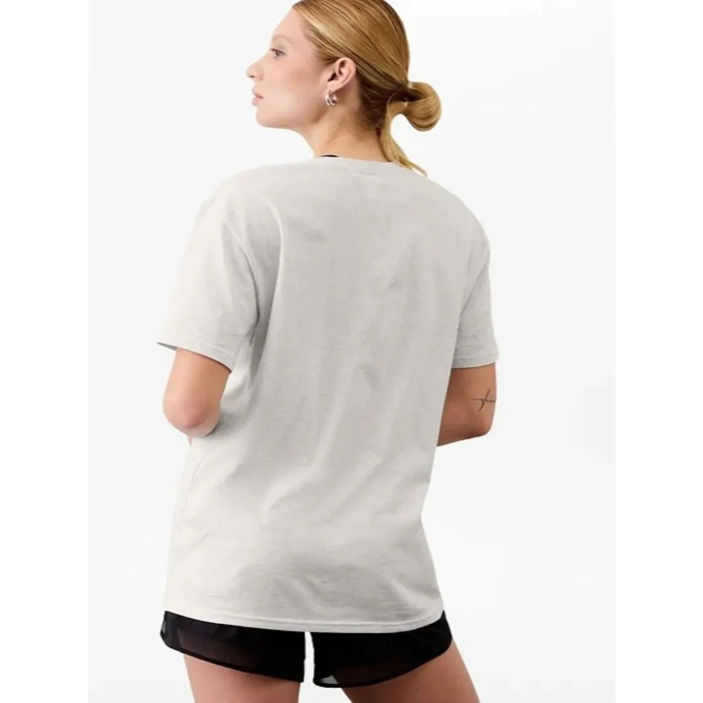 Athleta M True Cotton Tee Fog Heather Gray Medium - Image 2