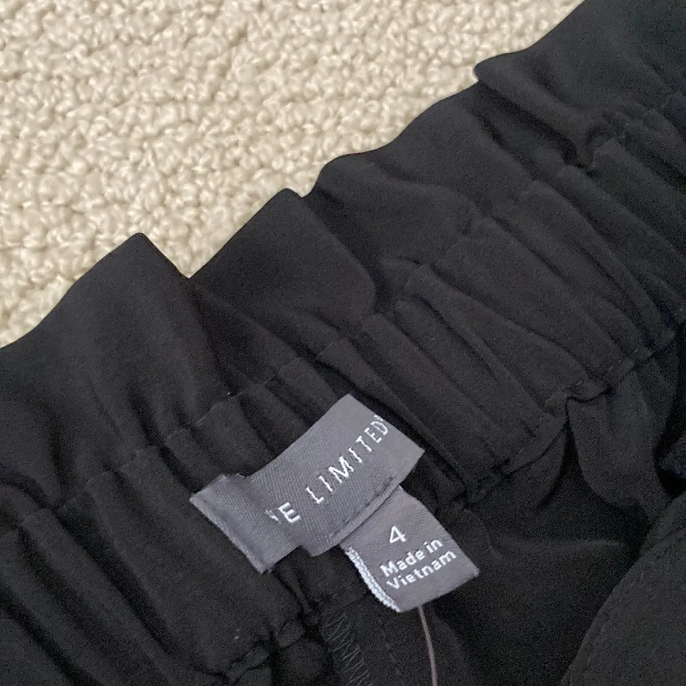 NEW Limited Black Wide Leg Culottes High Rise Work Pants Black Sz 4 Stretch NWT - Image 4